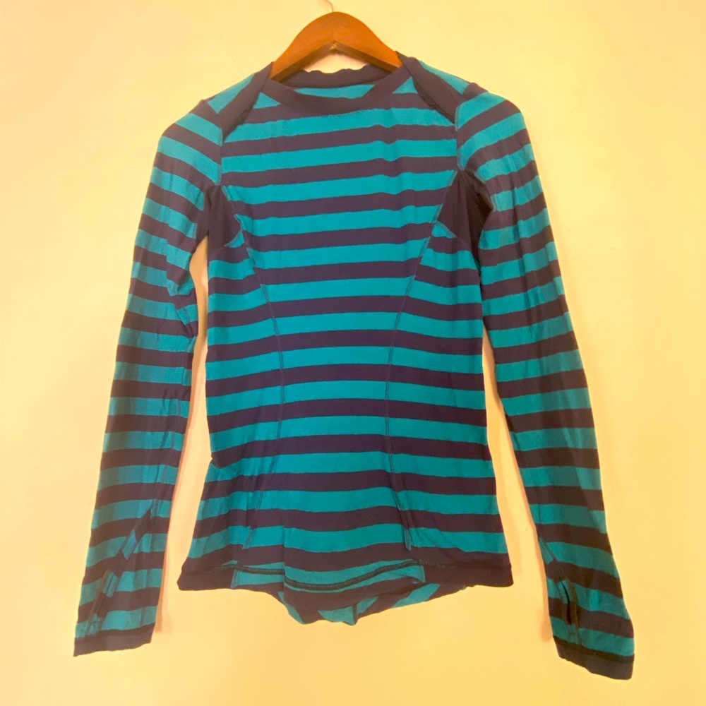 Lululemon Striped Long Sleeve Top – Size 2 (Tag Missing)